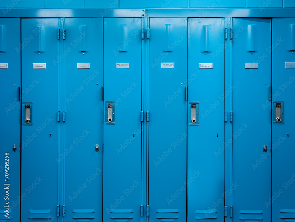 Obraz premium Blue school lockers