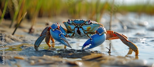 Maryland blue crab found in shallow waters of salt marshes on Assateague Island in Worcester County. photo