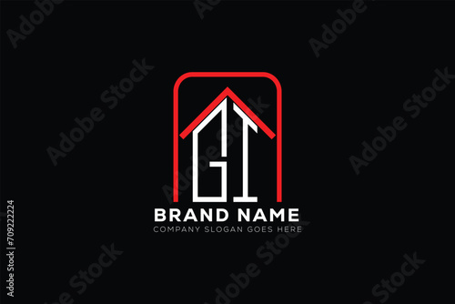 GI letter creative real estate vector logo design . GI creative initials letter logo concept. GI house sheap logo