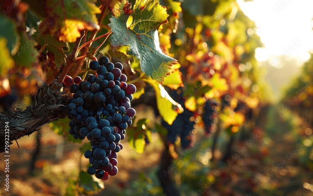 Fototapeta premium grapes in vineyard
