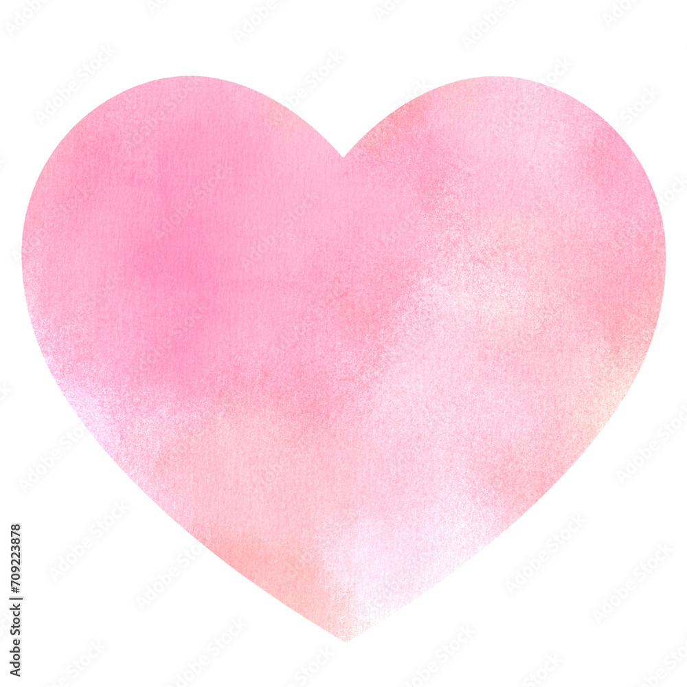 pink heart watercolor