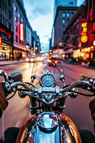 Urban hero, the motorcyclist dominates the concrete jungle with their fearless spirit.