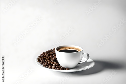 cup of coffee with beans © muhammad