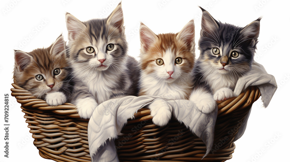 kittens in a basket