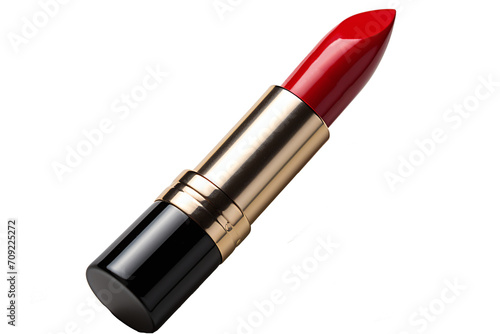 red lipstick isolated against transparent background