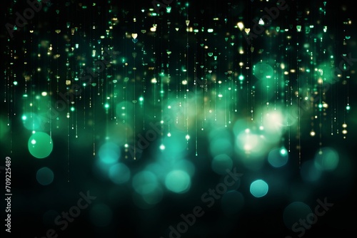 Wallpaper Mural Blurred bokeh with binary code and computer circuitry for futuristic high tech design Torontodigital.ca