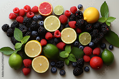 background of fruits and citrus fruits