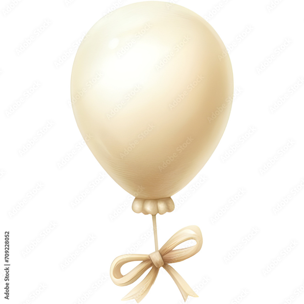 cream colored balloon