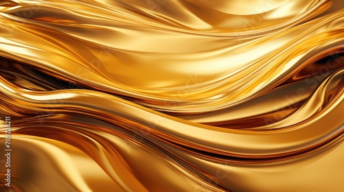 Liquid Gold Flow: Luxurious Liquid Gold Background, Smooth Metallic Sheen, Gentle Ripples, Light-Reflecting Depth