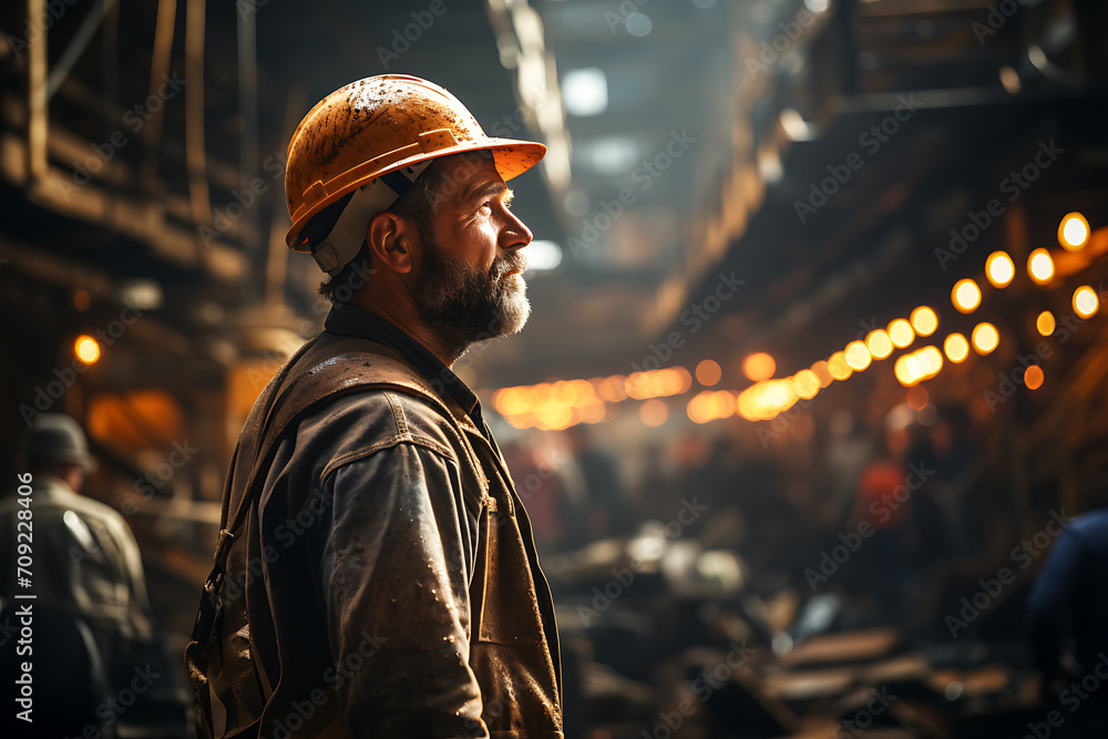 Construction workers, industry Construction workers, industry