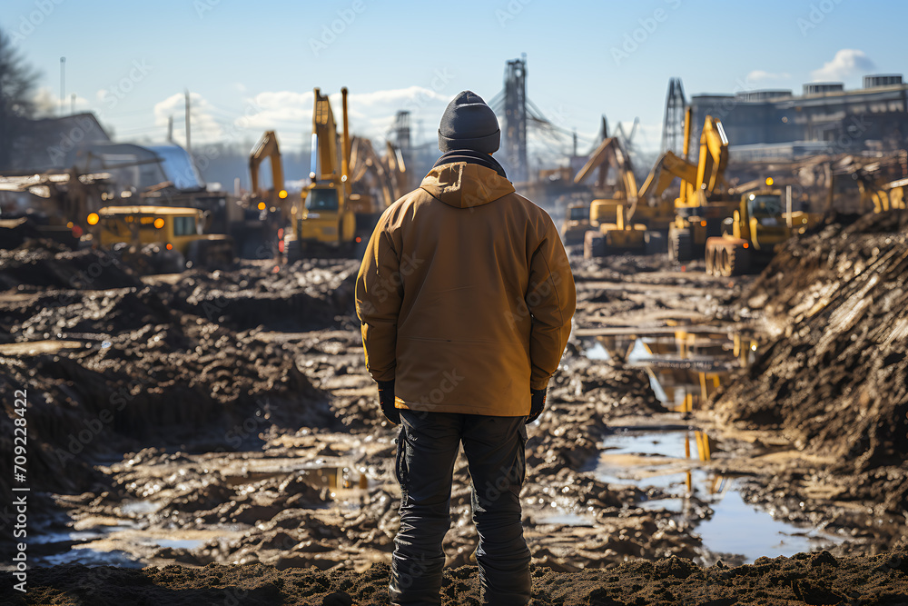 Construction workers, industry Construction workers, industry