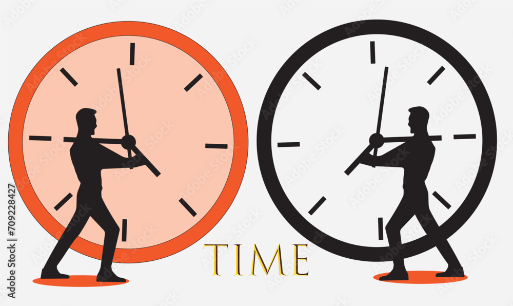 Icône à l'horloge dans un style plat tendance isolée sur fond flou. Symbole de la page d'icônes de l'horloge pour votre conception de site Web Logo de l'icône de l'horloge