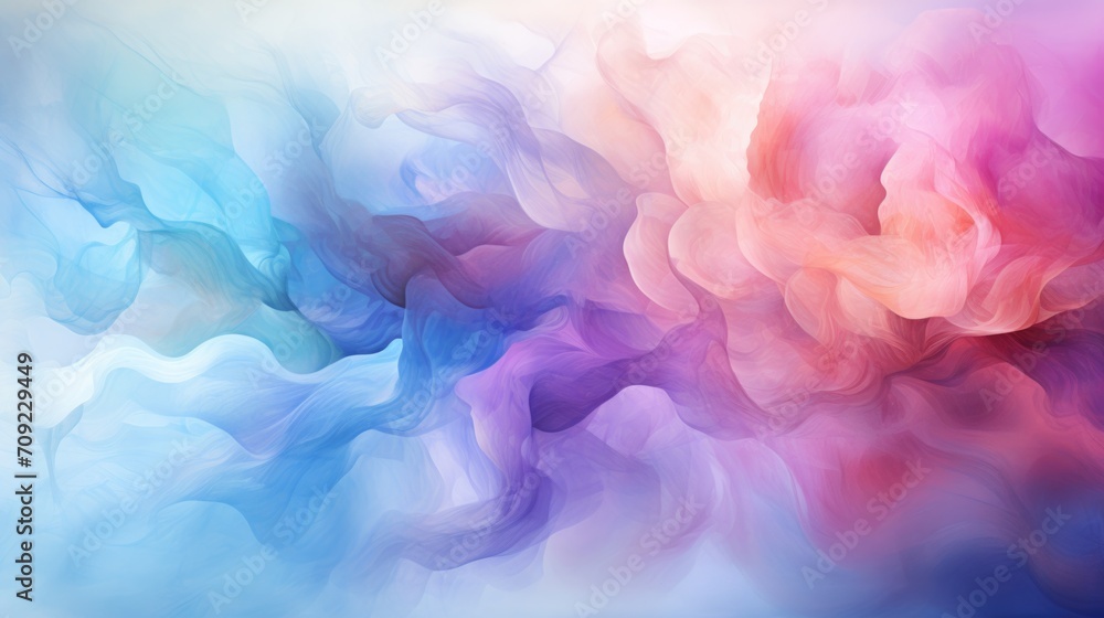 Fototapeta premium Watercolor Rainbow: Soft Flowing Watercolor Streaks in Rainbow Colors, Seamless Blend, Peaceful Harmonious Effect