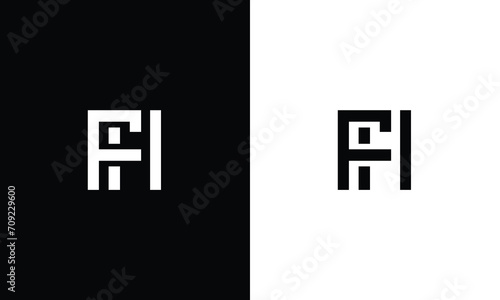 FH illustration monogram vector logo template