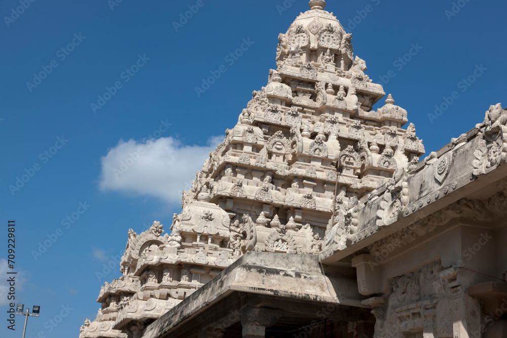 India Kanchipuram Ekambaranathar temple on a sunny winter day