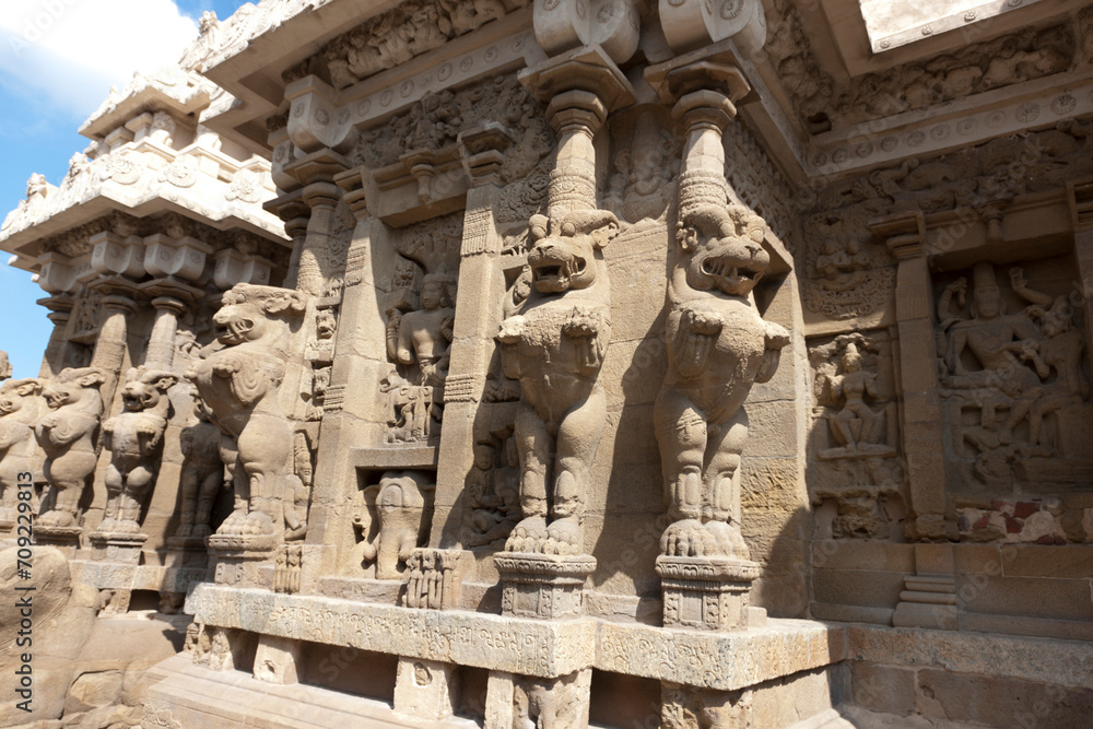 India Kanchipuram Ekambaranathar temple on a sunny winter day