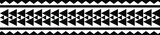 Polynesian design tribal tattoo border. Tribal design ethnic maori band.Tattoo ribbon sleeve bracelet. Fabric seamless isolated hawaiian pattern on white background.