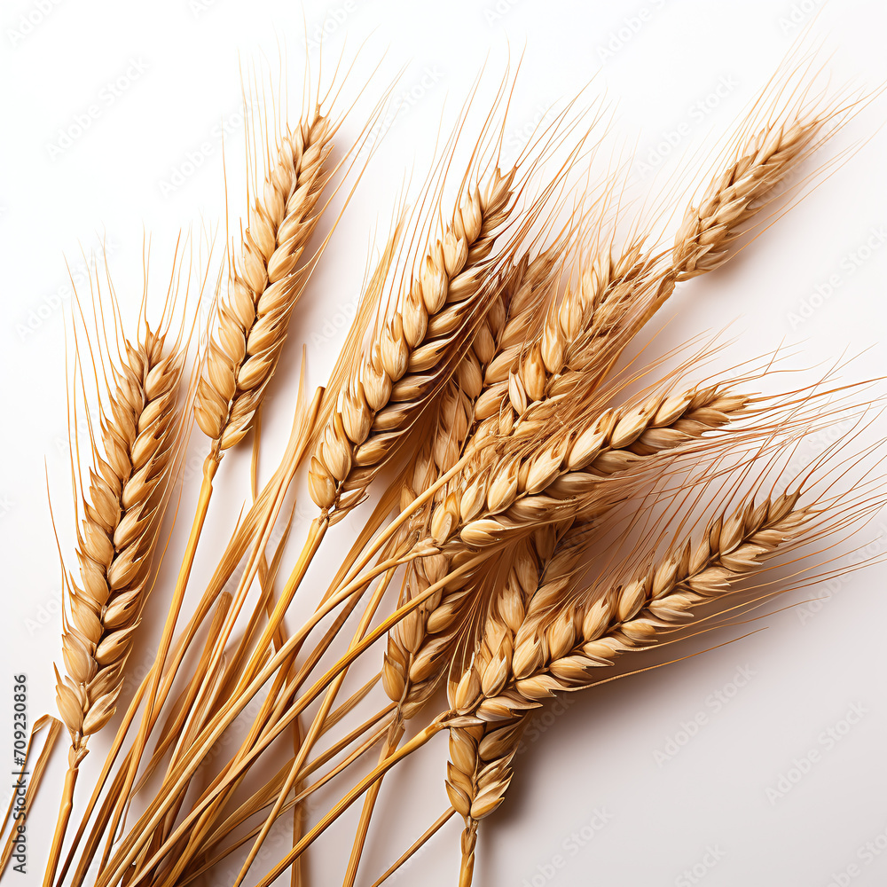 wheat ears isolated on white background wheat ears isolated on white background