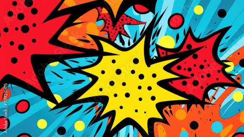 Comic Frenzy: Bold Colors Meet Pop Culture
