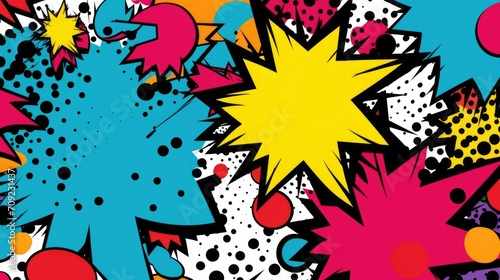 Comic Frenzy: Bold Colors Meet Pop Culture