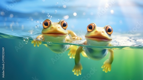 Beautiful and charming frog, wallpaper photo