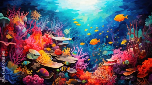 Ocean's Palette: The Vibrant Life of Coral Reefs © TETIANA