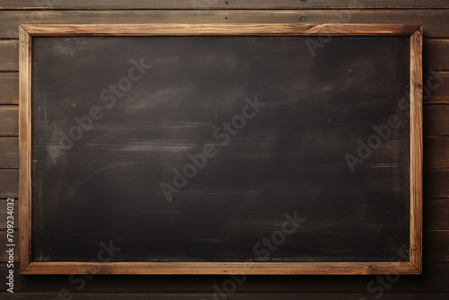 Blank blackboard with chalk on blackboard classroom blank