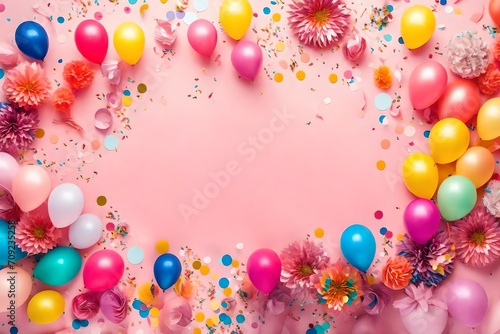 balloons and confetti