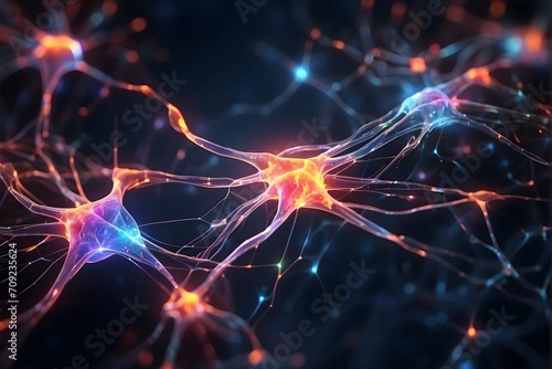 Luminous Neural Network: Glowing Neurons and Connections, © Prabhash