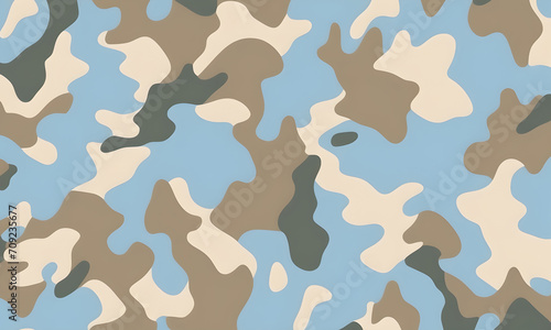 Beach Camouflage Pattern Military Colors Vector Style Camo Background Graphic Army Wall Art Design