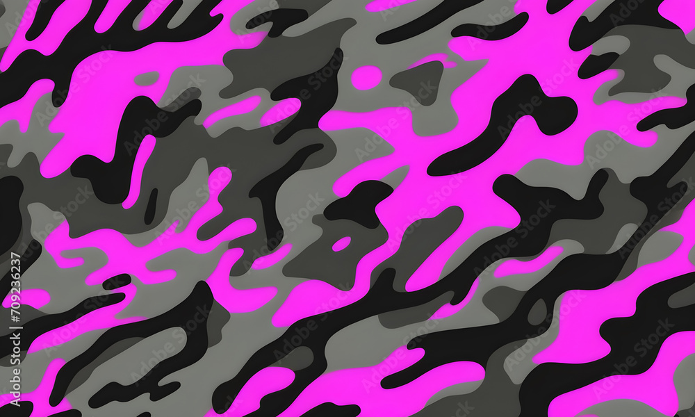 Neon Black Camouflage Pattern Military Colors Vector Style Camo Background Graphic Army Wall Art Design