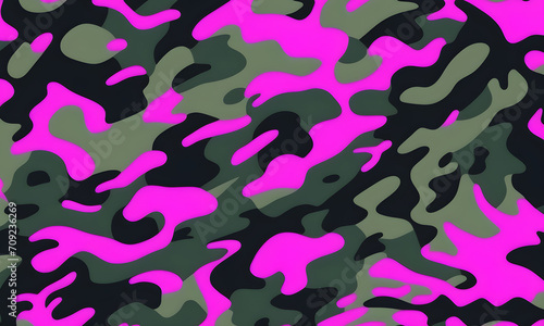 Neon Black Camouflage Pattern Military Colors Vector Style Camo Background Graphic Army Wall Art Design