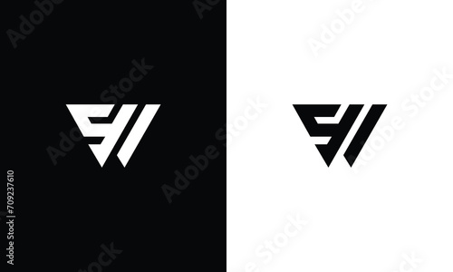 SW Logo design vector. Illustration of initial SW Letter logotype