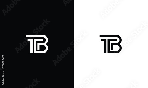 TB Letter Logo Design with Creative Modern Trendy Typography
