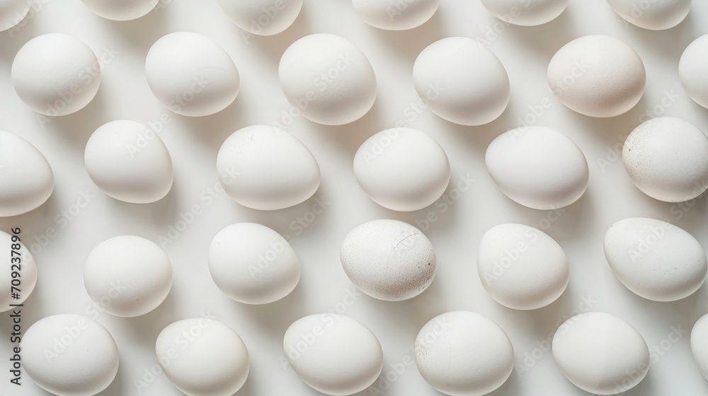 Easter Background, arranged eggs. AI Generative