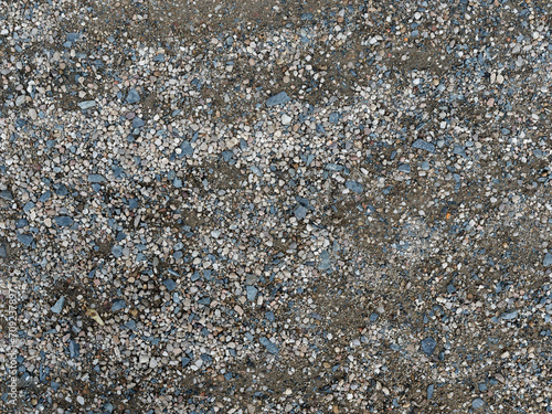 Ground texture with blue and gray small stones