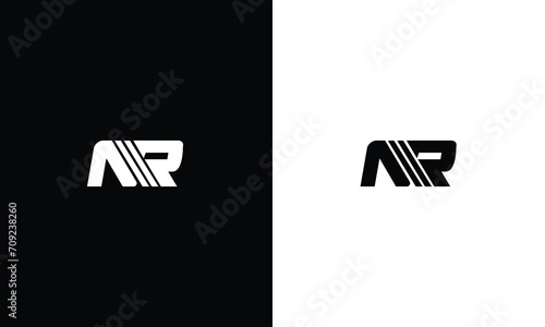 Abstract letter icon NR logo design, monogram logo