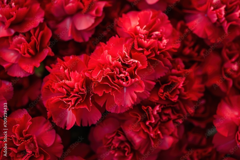 Carnations flowers with red petals Close Up. Natural wallpaper. Spring is here Carnations flowers with red petals Close Up. Natural wallpaper. Spring is here