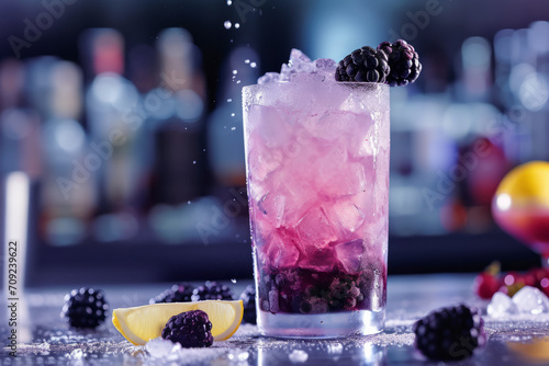 Klassischer Cocktail Bramble photo