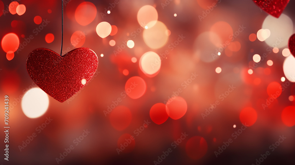 Fototapeta premium Happy Valentines Day, Romantic background, commercial, Hearths, anniversary, engagement, couple, happiness 