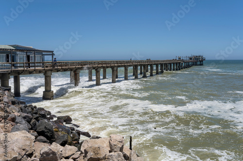 historical pier on Atlantic ocean  Swakopmund  Namibia