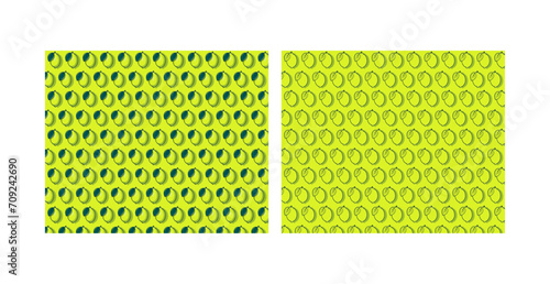 Citrus Background Limes Seamless Pattern set of illustration.
