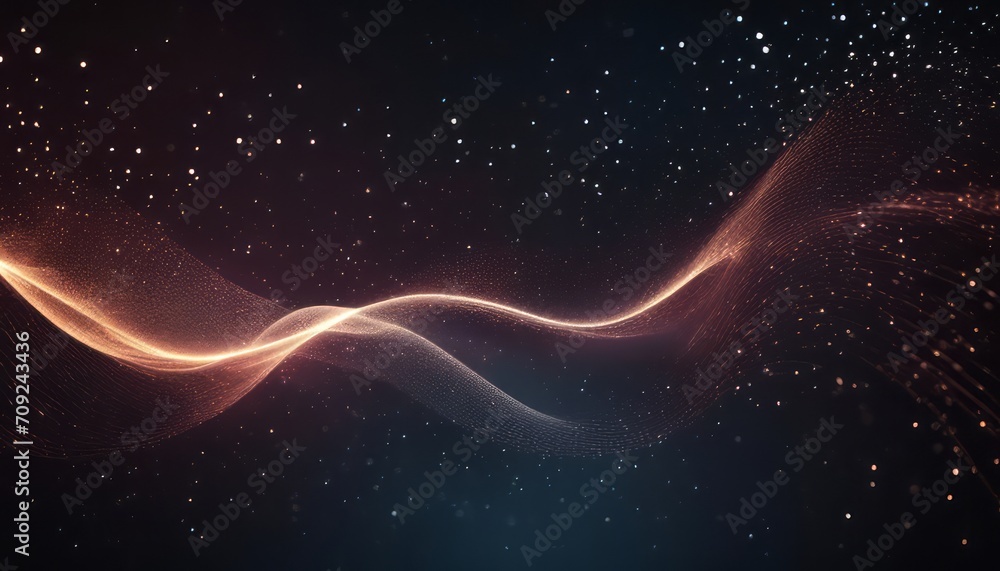 Imitation an abstract wave on dark background. Network Design with Particle. Big data. Abstract bright Imitation an abstract wave on dark background. Network Design with Particle. Big data. Abstract bright