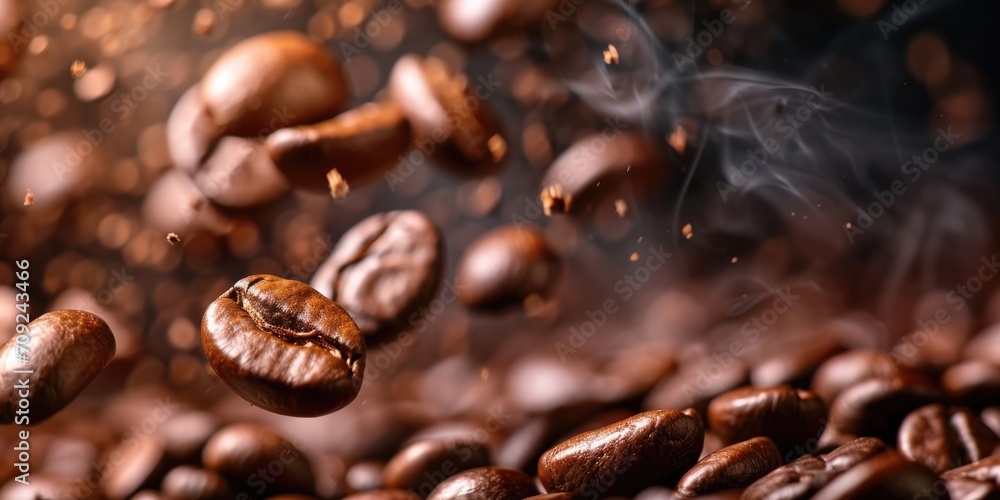 Aromatic Roast: Floating Coffee Beans with Steam Aromatic Roast: Floating Coffee Beans with Steam