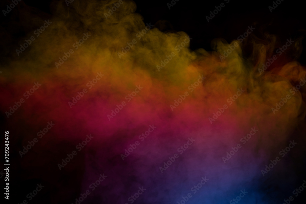 Yellow steam on a black background. Yellow steam on a black background.