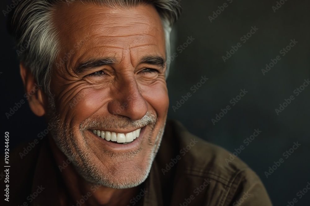 Close up portrait of a senior man with the natural charm in a genuine and uplifting photograph Close up portrait of a senior man with the natural charm in a genuine and uplifting photograph