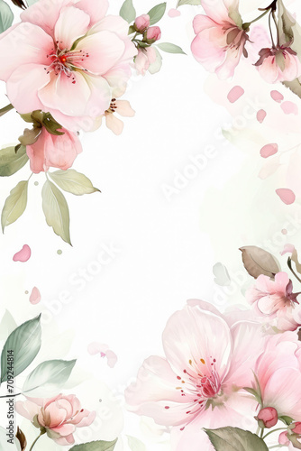 Flower frame background with space for text. 