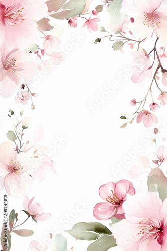 Flower frame background with space for text. 