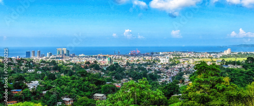 Cityscape of Port of Spain, Republic of Trinidad and Tobago