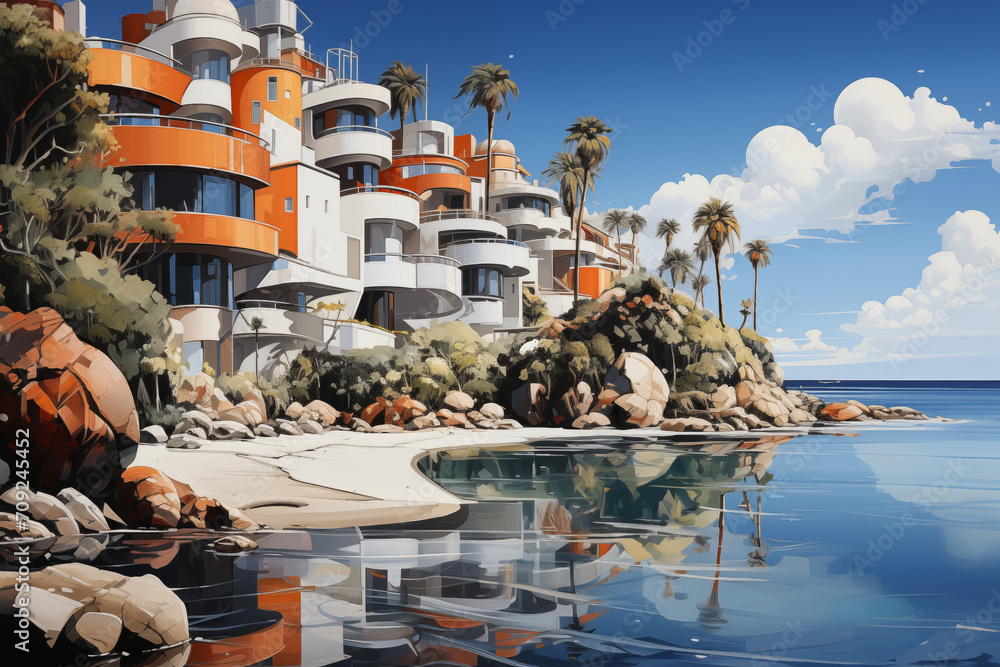 Fototapeta premium boats in the port country